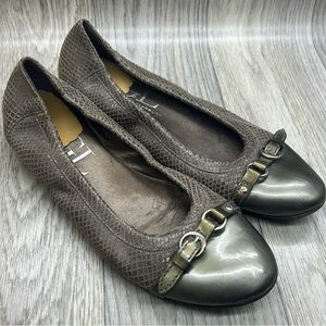 AGL Taupe and Metallic Gray Flats